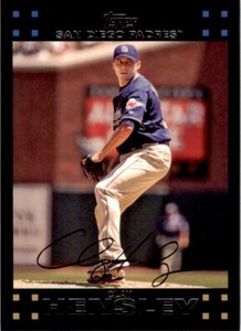 2007 Topps Clay Hensley . San Diego Padres #218