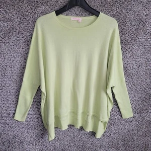 Fresh Produce Sweater Womens XS Small Green Oversized 3/4 Sleeve Pullover Ladies - Picture 1 of 7