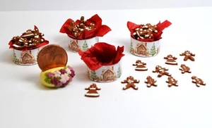 *~ * Dekoratives Körbchen mit Lebkuchenmännchen ,3 Sorten für das Puppenhaus*~* - Bild 1 von 3