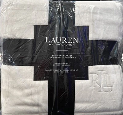 Manta Ralph Lauren Micromink Completa/Queen Hollywood Crema 90"x90" Lux-Suave Foto 1 de 3