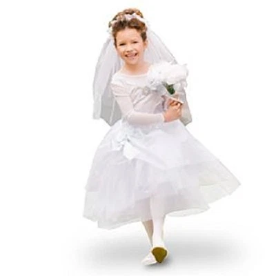 Deluxe CINDERELLA White+Blue~WEDDING~Costume~DRESS~Girls 10 L~NWT~Disney Store - Image 1 of 4