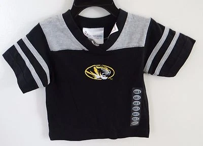 Camiseta TWO FEET FORRAX negra con gris manga corta logotipo de los Tigres de Missouri, 2T, 3T, 4T Foto 1 de 2