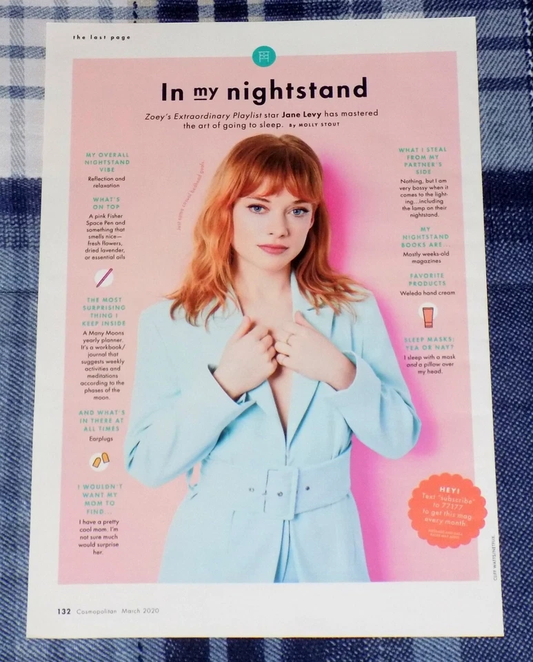 REVISTA JANE LEVY FOTO PINUP ÁLBUM DE RECORTES RECORTE Foto 1 de 1