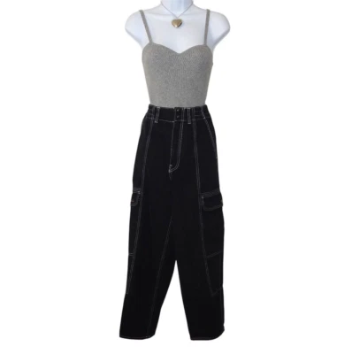 Y2K BDG Relaxed Skate Jean Contrast Stitching High Waist Size 28 Cargo Pants - Image 1 of 4