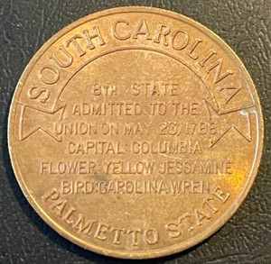 Moneda conmemorativa del estado Palmetto de Carolina del Sur - Imagen 1 de 2