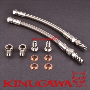 Turbo 6AN Water Coolant Line Kit M12x1.25 mm TD02 TD03 TD04 1/2" Hose Banjo Type - Picture 1 of 1