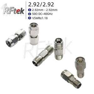 Precision 2.92mm To 2.92mm Male Female 40GHz Microwave Adapter MMwave Connector - Picture 1 of 13