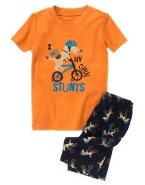 GYMBOREE SLEEPWEAR DOGGY STUNTS  2pc PAJAMAS GYMMIES 6-12 3 6 7 8 10 12 NWT - Image 1 of 1