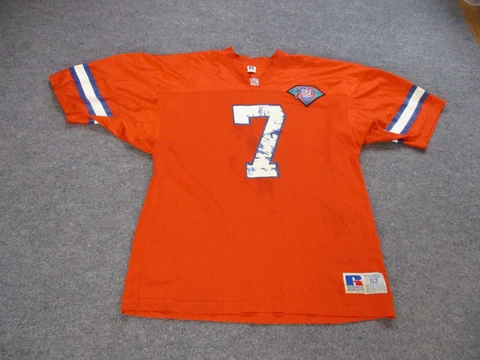 Vintage John Elway Denver Broncos Jersey Adult 52 Russell Athletics USA Made Men Cover
