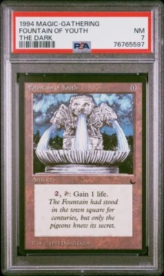 1994 Magic the Gathering FOUNTAIN OF YOUTH The Dark NM PSA 7 MTG - Image 1 of 2