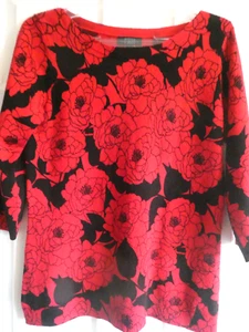 preowned ladies papaya floral top size 12 very pretty - Picture 1 of 16