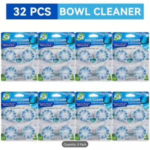 32 Piece Automatic Bleach Toilet Bowl Cleaner Stain Remover Blue Tab FREE SHIP - Picture 1 of 1