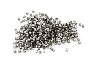 Quetschperlen aus Messing in platinfarben 1,5mm 200 Stück von Vintageparts - Bild 1 von 2