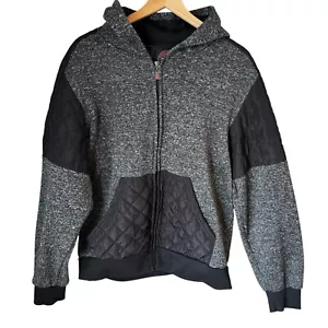 Mecca Men’s Gray Fleece Full Zip Jacket Size Large- Front Pocket-Logo On Sleeves - Picture 1 of 7