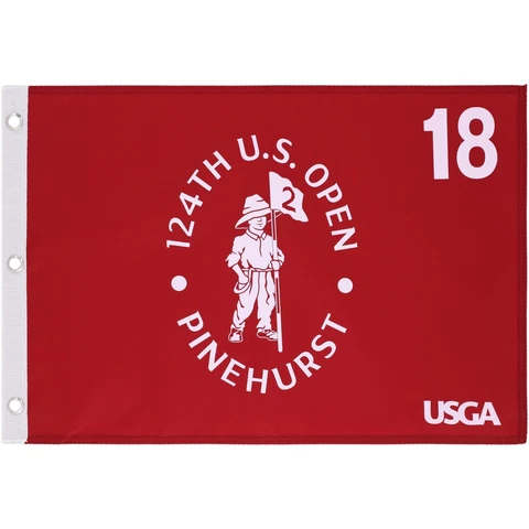 US Open 124th PINEHURST Silk Screen Pin Flag  Beautiful Genuine Cover