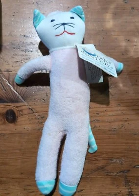 Muñeca de peluche Under The Nile Scrappys gato bebé rosa azul rayas algodón original nueva #2 Foto 1 de 4