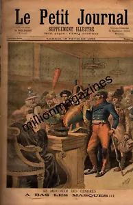 1893 Le Petit Journal February 18 - Basque masks; Century Thieves Art Nouveau - Foto 1 di 2