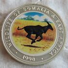 SOMALIA 1998 ELAND WILDLIFE SILVER PROOF 250 SHILLINGS WITH COLOUR