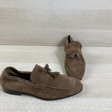 Paul Smith HILTON Suede Brown Tassle Round Toe Slip On Moccasins Mens Size 9