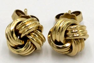 Vintage Gold Ohrringe 8K/0,333 Gelbgold Knoten - Bild 1 von 5