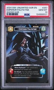 PSA 10 Star Wars Unlimited Emperor Palpatine Showcase 257 SOR Galactic Ruler - Picture 1 of 2