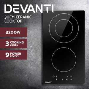 Devanti Ceramic Cooktop 30cm Electric Kitchen Cooker Cook Top Hob Touch Control - Picture 1 of 6