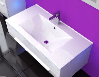 Badmöbel Set Ganz in Hochglanz  Badezimmermöbel  Badmöbel Komplett  Bad 60 cm  - Bild 1 von 4