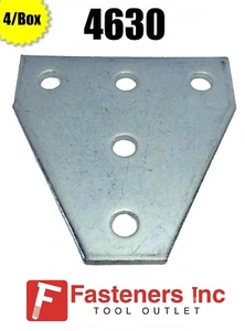 (#4630) P1726 5 orificios placa de empalme plana "T" para canal sin instrucción (4/CAJA) - Imagen 1 de 5