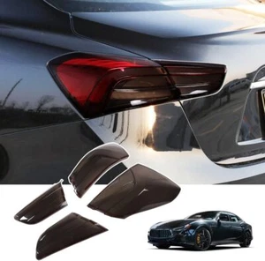 ABS Smoked Car Taillight Cover For Maserati Ghibli 2021-2024 Rear Lampshade Trim - Picture 1 of 7