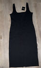 Forever 21 Womens Size Large Bodycon Squared Neck  Tank Dress Form Fit New