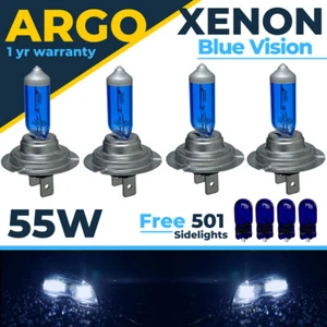 H7 55w 499 Ice Blue Xenon Upgrade Hid Car 477 Headlight Bulbs T10 501 W5w 4x 12v - Picture 1 of 9
