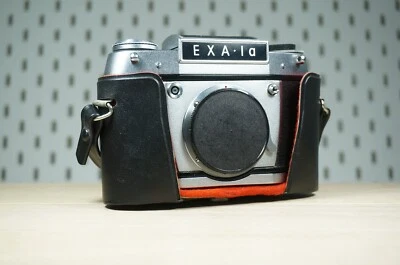 Ihagee Dresden EXA Ia ( 1a, I a) camera body,  Exakta Exa bayonet+half case, cap - Bild 1 von 4