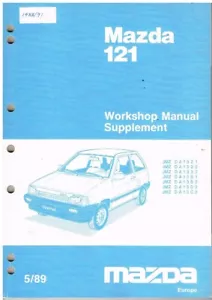 MAZDA 121 Mk1 SALOON ORIGINAL 1989 MODEL YEAR FACTORY WORKSHOP MANUAL SUPPLEMENT - Picture 1 of 1