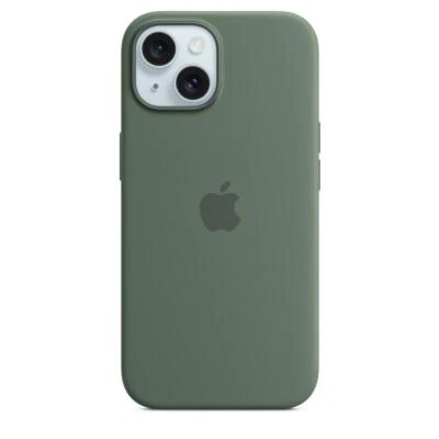 Originale/Ufficiale Apple IPHONE 15 Custodia Silicone/Cover - Cipresso (Verde) - Immagine 1 di 4