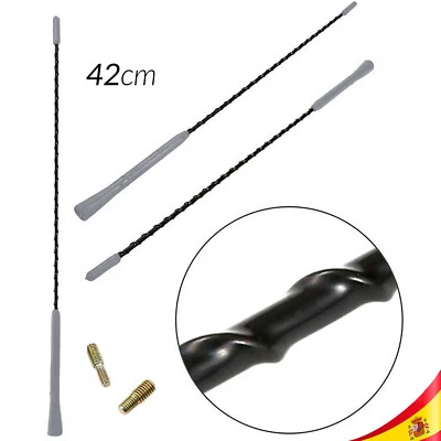 Antenna Universale Per Auto 42Cm Am Fm Argento Auto Moto Car Antenna Xxl Silver - Immagine 1 di 3