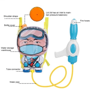 Water Gun Toy Pulling Type Children Summer Outdoor Backpack Water Gun Toy♡ - Picture 1 of 13