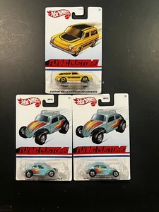 Hot Wheels Flying Customs Volkswagen 69 Squareback & Custom Beetle (2) - Picture 1 of 1