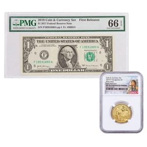 2019 $1 Native American Coin & Currency Set Enhanced Finish NGC SP69 ER - Picture 1 of 2