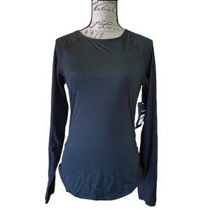 Asics Black $60 FuzeX Running Long Sleeve Fitness Shirt Small - Picture 1 of 4