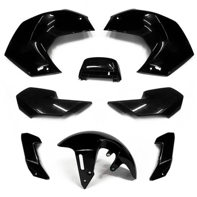 8PC BODY PANELS FRAME FAIRING BODYWORK KIT GLOSS BLACK FIT HONDA GROM 125 2025 - Image 1 of 4