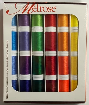 Melrose Trilobal Polyester Thread Assortment 24 Colors Brights (NEW, SHIPS FREE) - Image 1 of 2