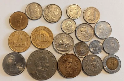 Americas 19  Different Coins Lot - Argentina & Mexico (1937 - 1998) - Image 1 of 4