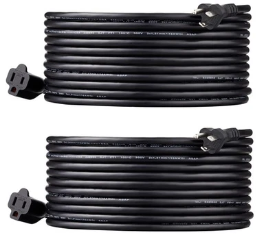 2 Turbo-Series Black 25 FT Indoor / Outdoor  16/3 Extension Cord  Weatherproof - Image 1 of 4