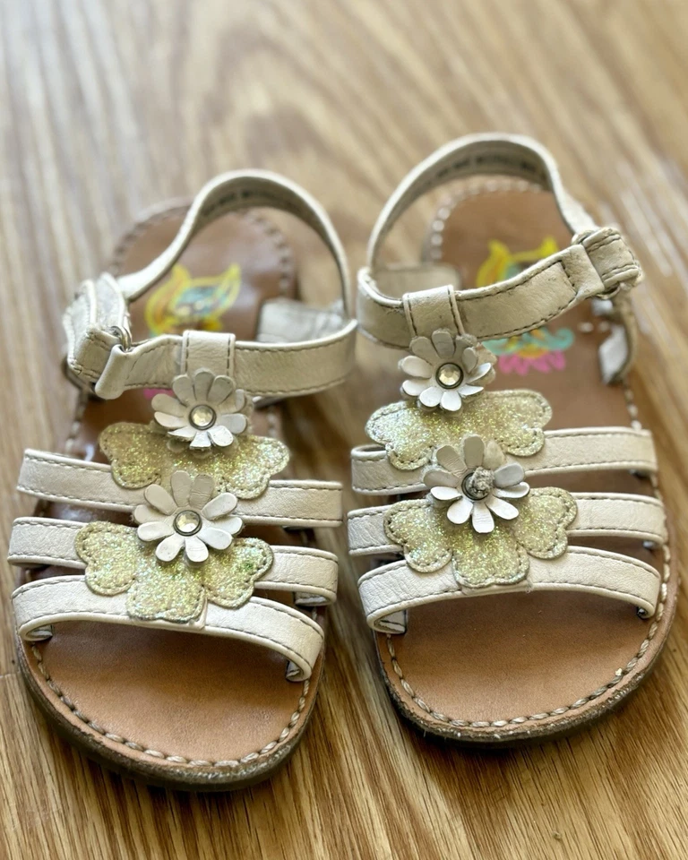 Zapatos Rachel Dottie Talla 7 Bebé Infante Niñas Zapatos Sandalias Flores Brillantes Foto 1 de 3