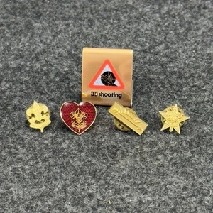 Lote 5 Prendedores BSA Boy Scouts Vintage y Lazo de Cinturón Corazón Flecha Estrella Prepárate - Imagen 1 de 9