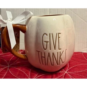 Taza de Acción de Gracias Rae Dunn Peanuts Snoopy Dar Gracias en forma de calabaza - Imagen 1 de 6