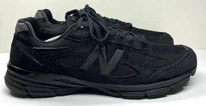 New Balance 990v4 Trainers Triple Black Mens 14D Athletic Made In USA M990BB4 - Picture 1 of 10