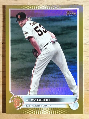 2022 Topps Gold Foil #359 Alex Cobb - Image 1 of 2