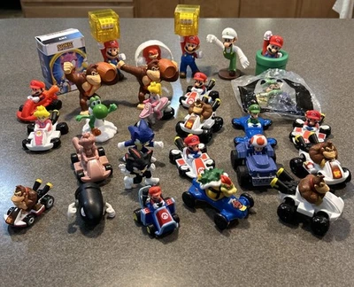 Lot Of 28 Super Mario MarioKart Figures Donkey Kong Sonic Video Gamer Gift - Image 1 of 4