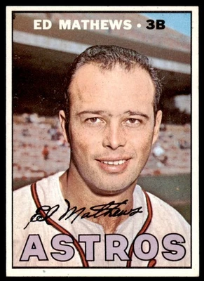 Juego Topps Break 1967 Eddie Mathews #166 como nuevo *BN25 Foto 1 de 2